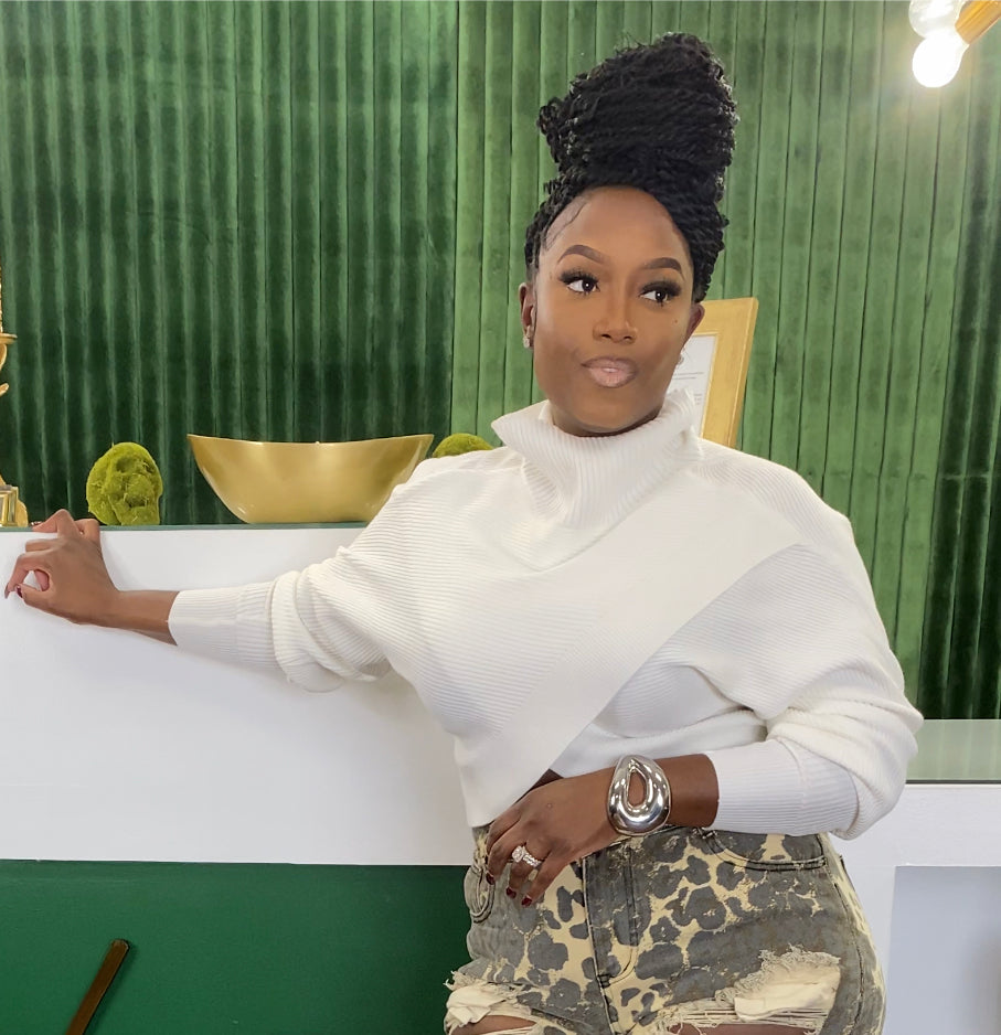 Cropped vision sweater