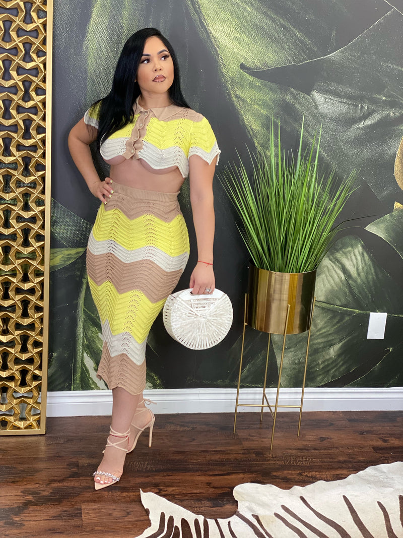 Banana split skirt set