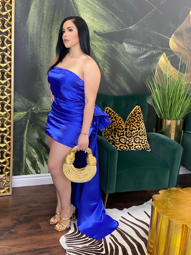 Sapphire bow dress