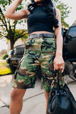 Camo cutie cargo shorts