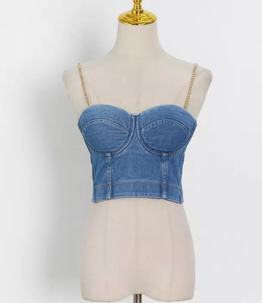 Demi Denim Top