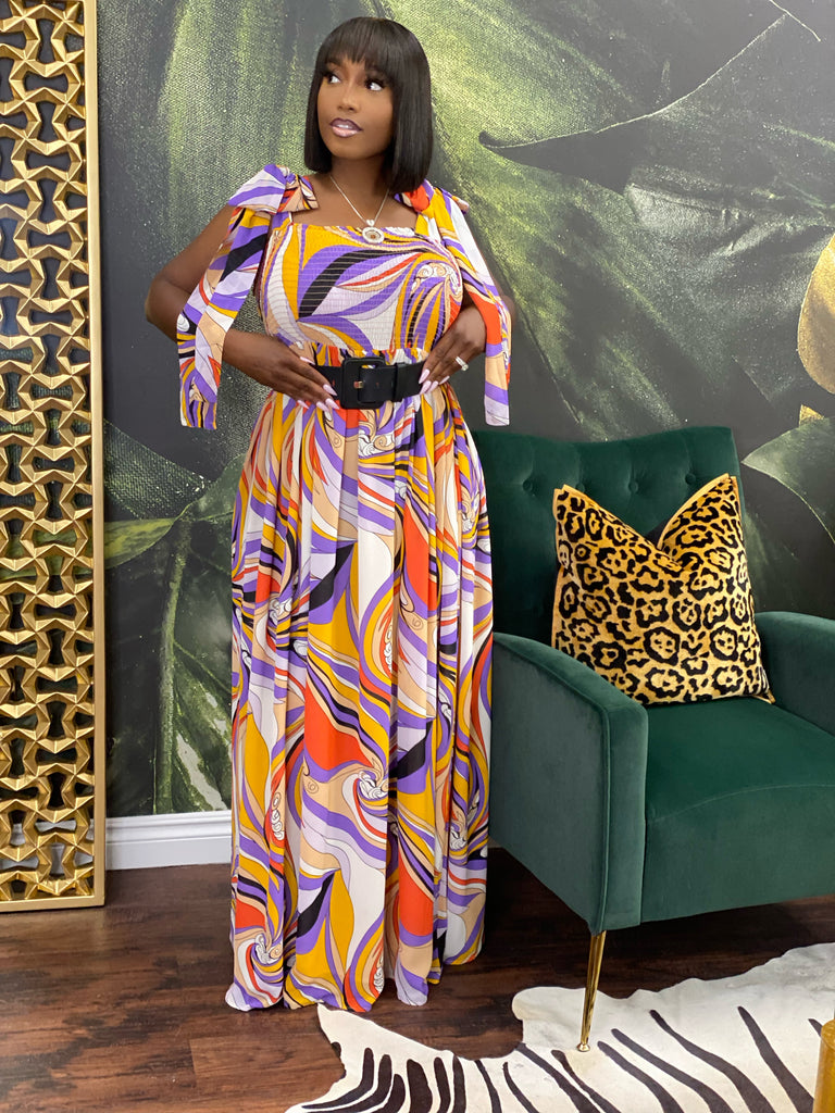 Swirl On Em Maxi Dress