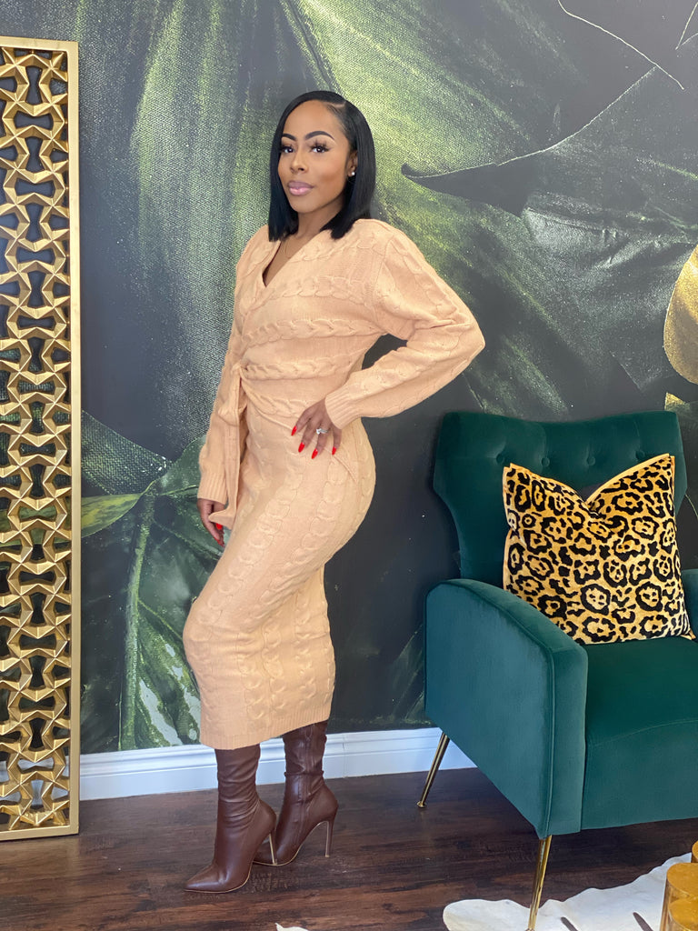 Kolby Cable knit dress