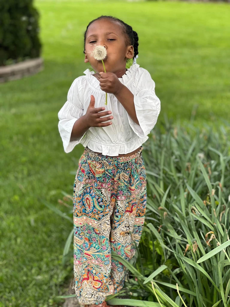 Paisley balloon pants