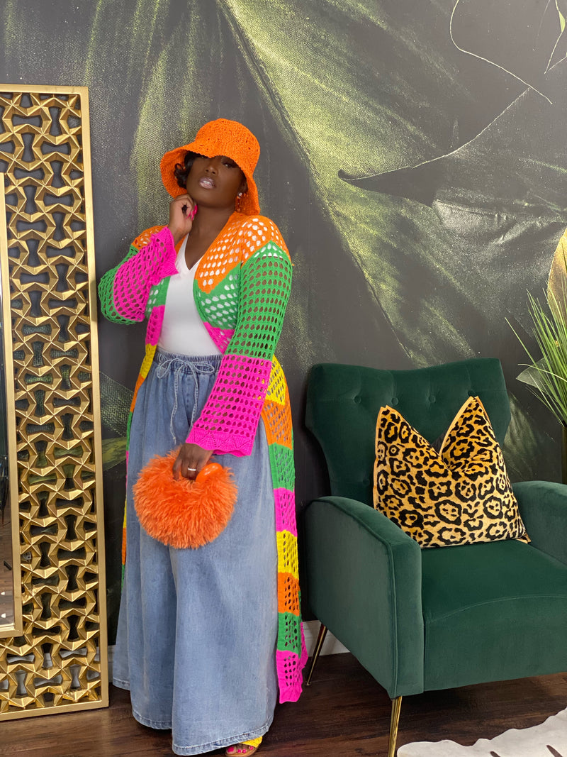 Strawberry Kiwi Ombré Cardi