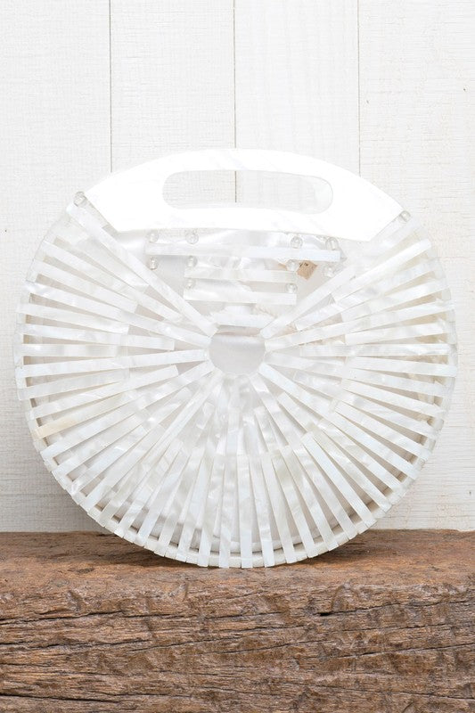 Cabo pearl bamboo handbag