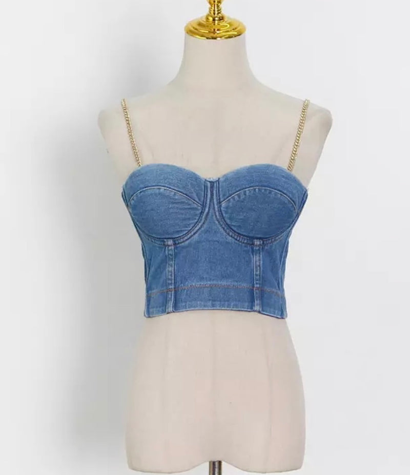 Demi Denim Top