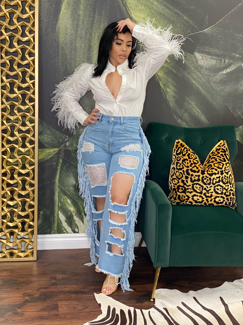 Stressed Out Denim Jeans