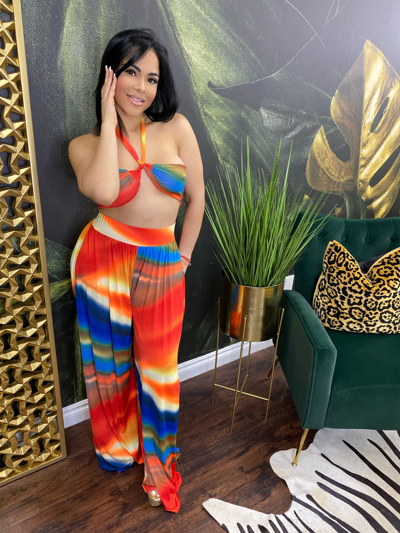 On an island 2 piece pant set