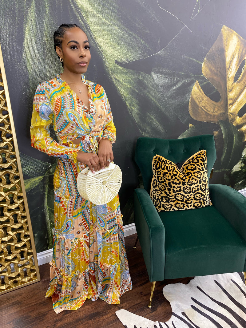 catch my drift wide leg pant set