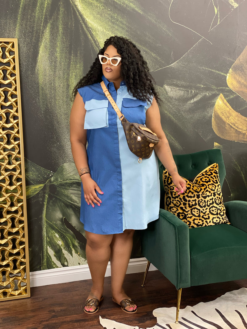 Half n Half denim dress