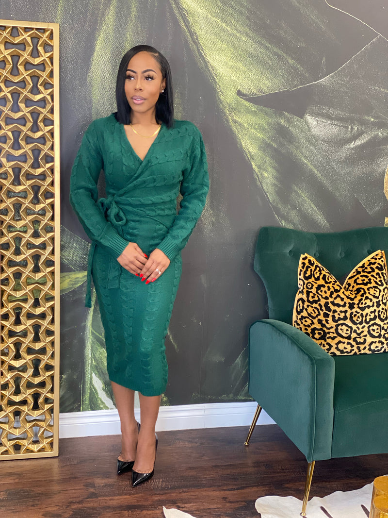 Kolby Cable knit dress